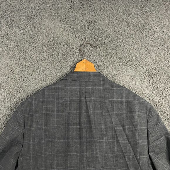 Banana Republic Sport Coat Mens 44R Gray Plaid Performance Wool Lightweight - Picture 11 of 16
